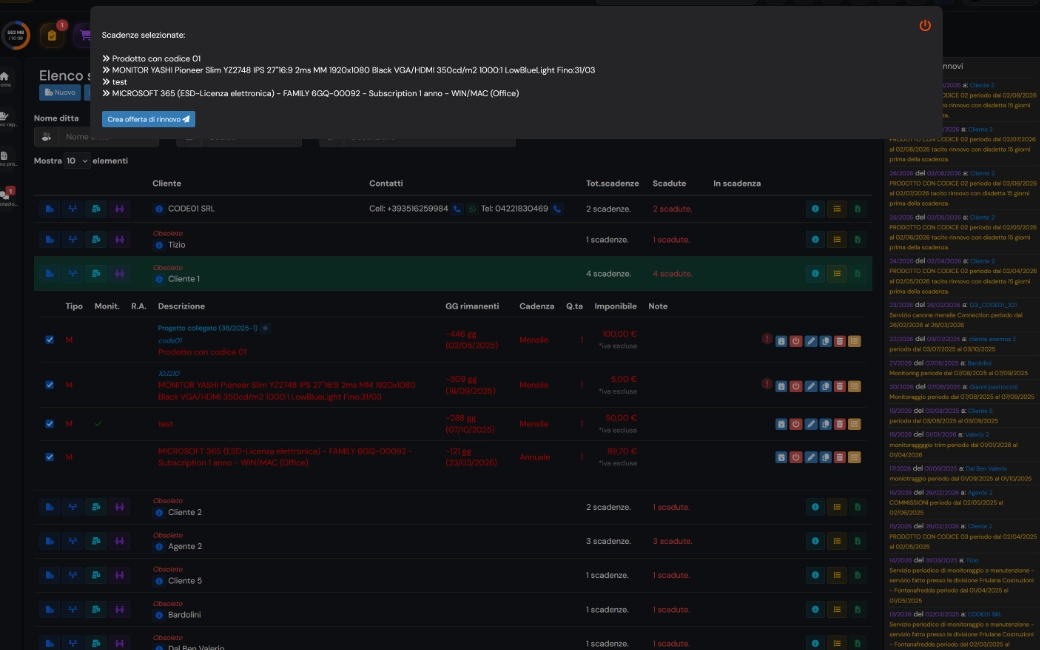 Scadenziario — Screenshot 2