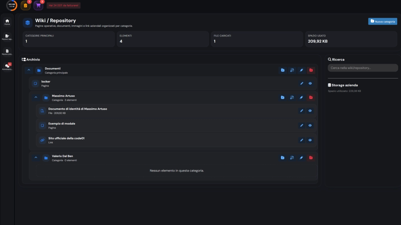 Wiki — Screenshot principale